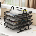 Office wire basket rack multilayer storage file holder